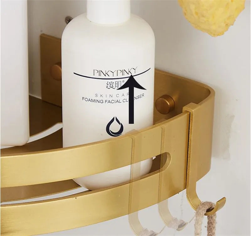 Corner Wall Mounted Bathroom Shelf