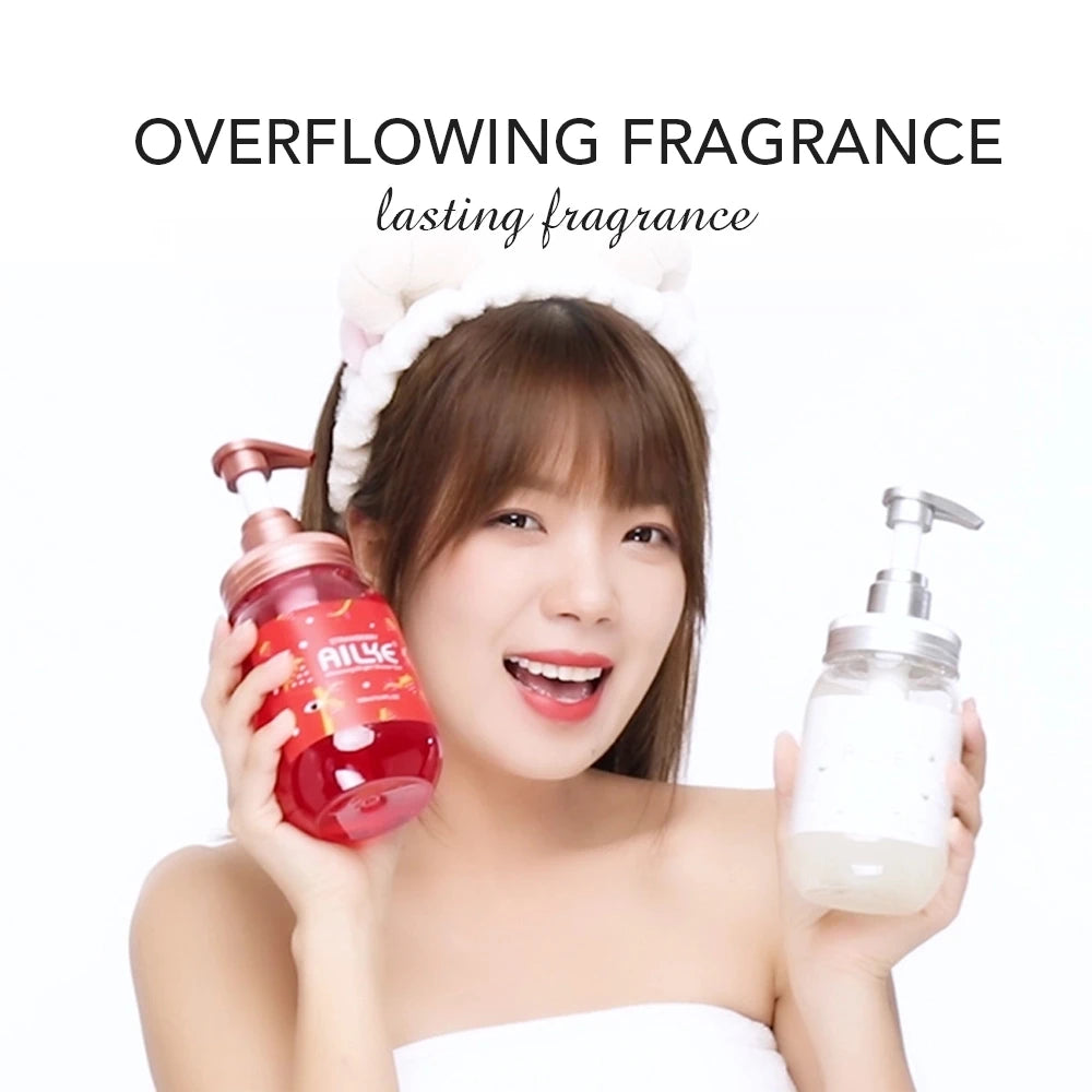 Women Cleaning Whitening Roses Shower Gel