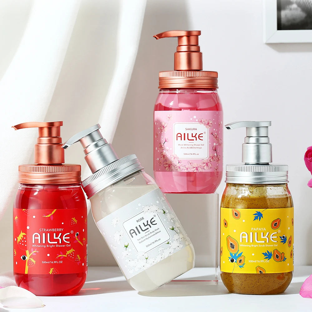 Whitening Brightening Scrub Fragrant Shower Gel
