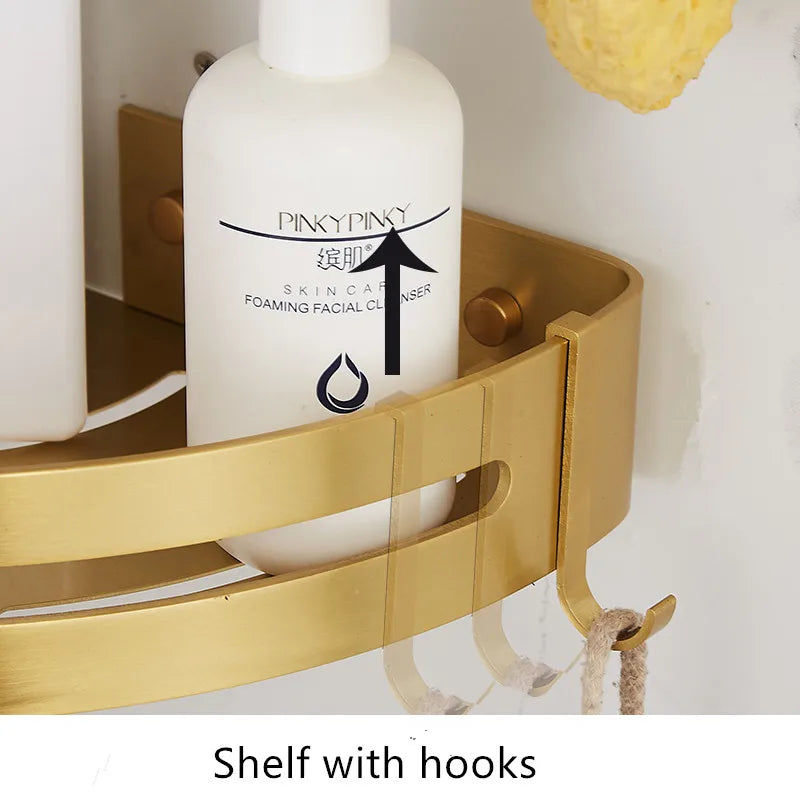 Corner Wall Mounted Bathroom Shelf