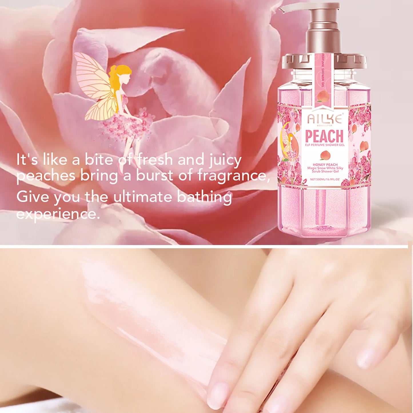 Women Body Wash Peach Shower Gel