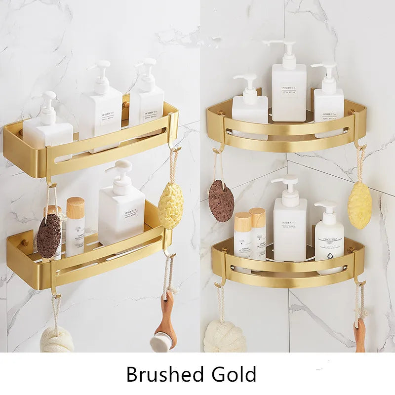 Corner Wall Mounted Bathroom Shelf