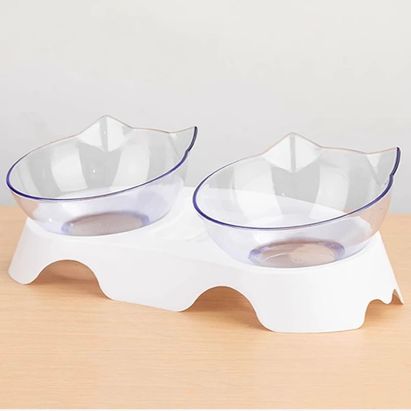 Non-Slip Double Pet Cat Bowl With Stand
