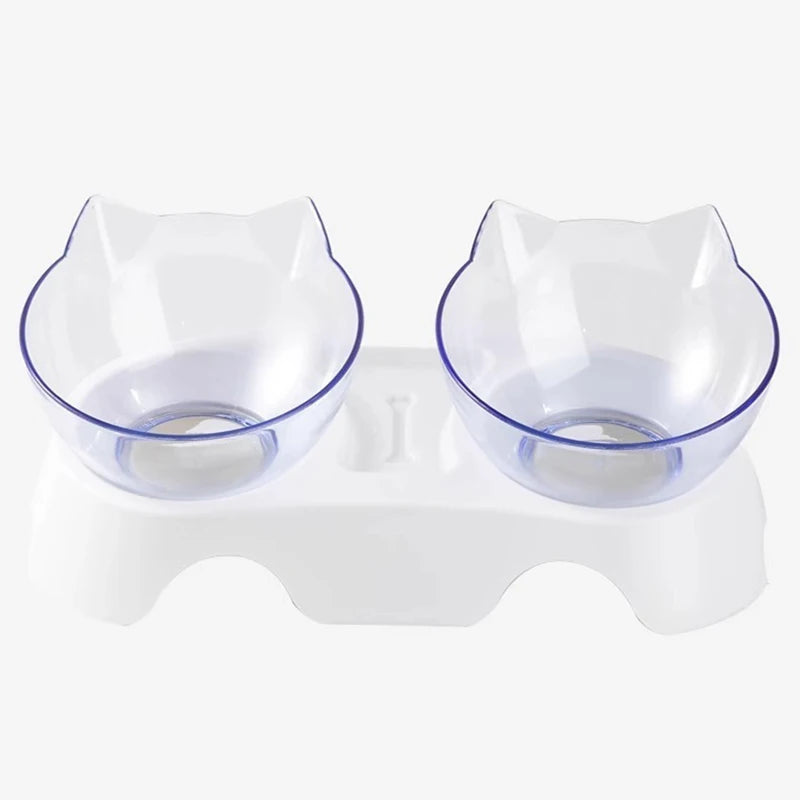 Non-Slip Double Pet Cat Bowl With Stand