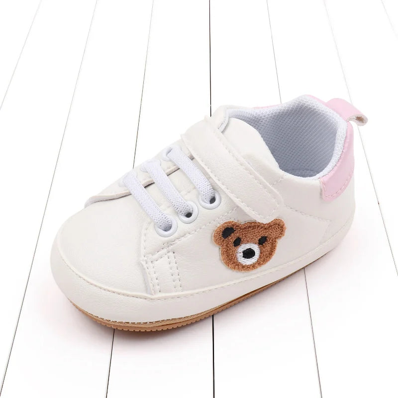 High Quality PU Cute Bear Baby Sneaker