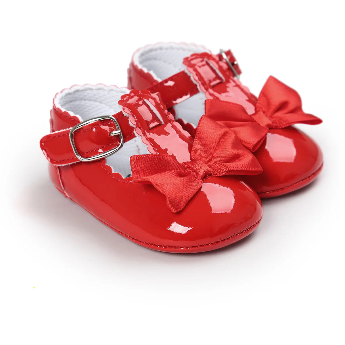 Classic Bowknot Rubber Sole Anti-slip Baby Girls Shoes