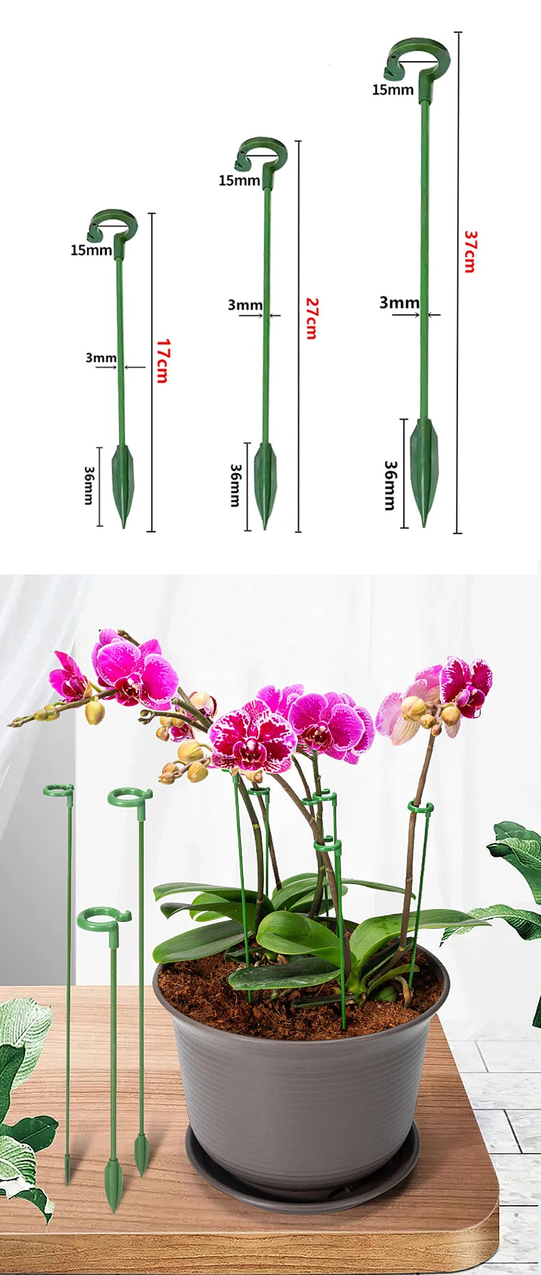 2/5/10pcs Plastic Plant Supports Flower Stand