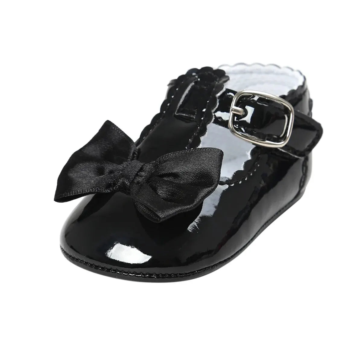 Classic Bowknot Rubber Sole Anti-slip Baby Girls Shoes