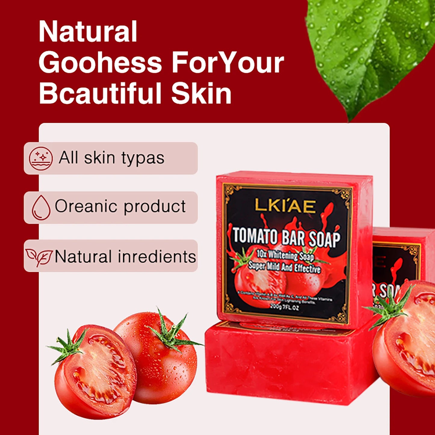 Organic Fruit Tomato Whitening Soap