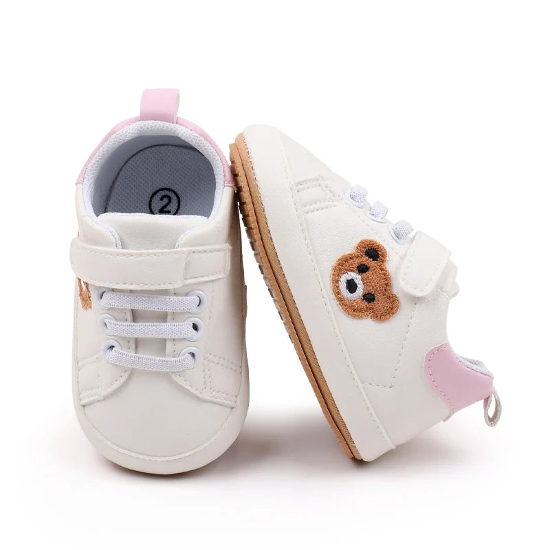 High Quality PU Cute Bear Baby Sneaker