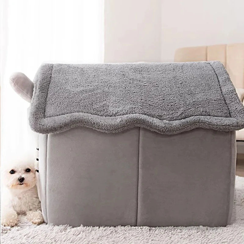 Indoor Warm Dog House Soft Pet Bed Tent House