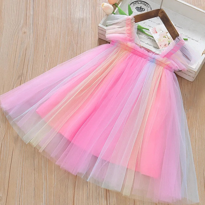 New Colorful Chiffon Baby Girl Princess Dress