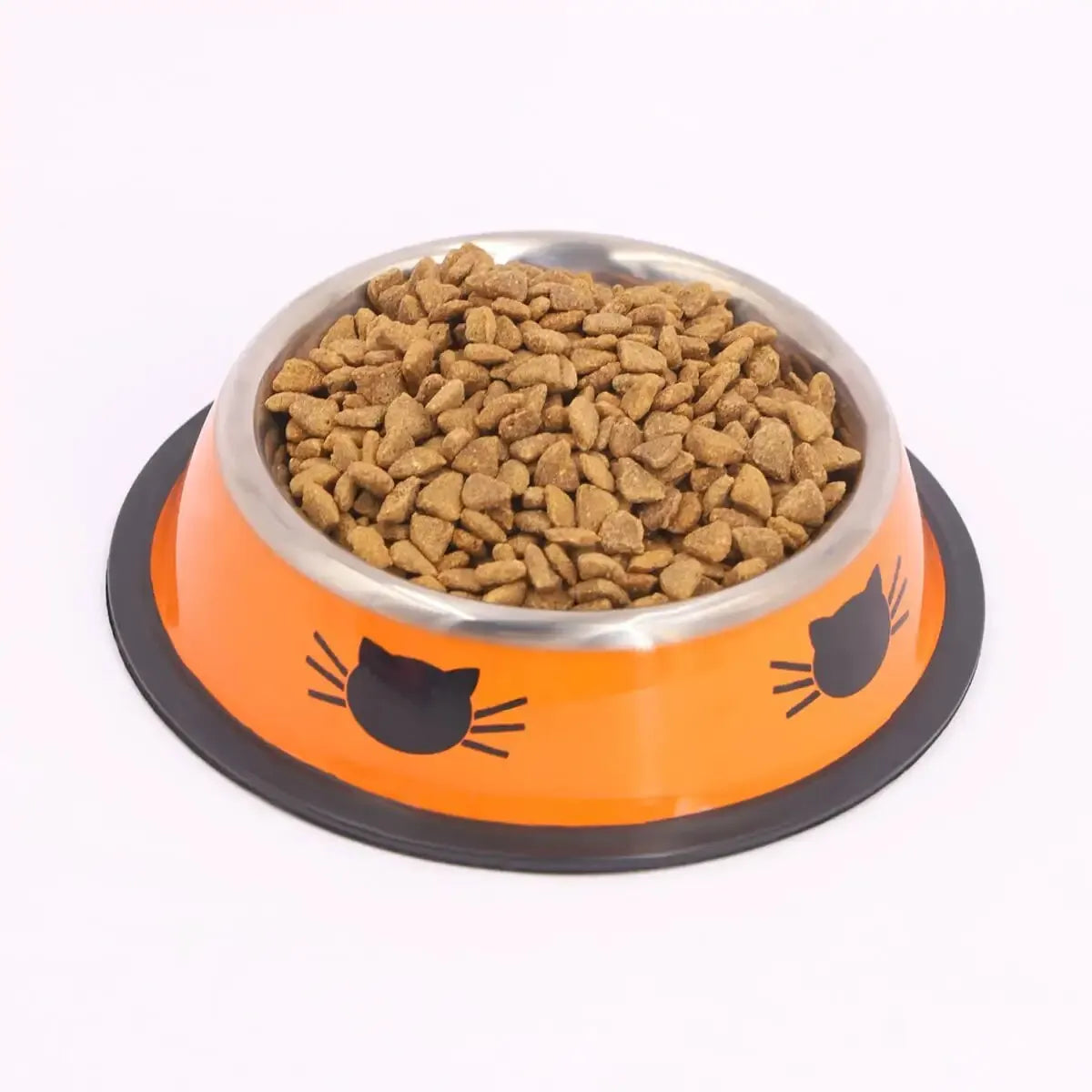 Pet Cat Dog Bowl with Non-Slip Rubber Base