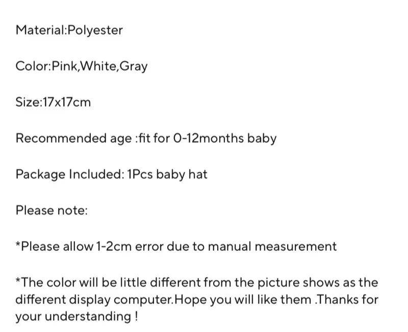 Fur Pompom Baby Heart Printed Hat