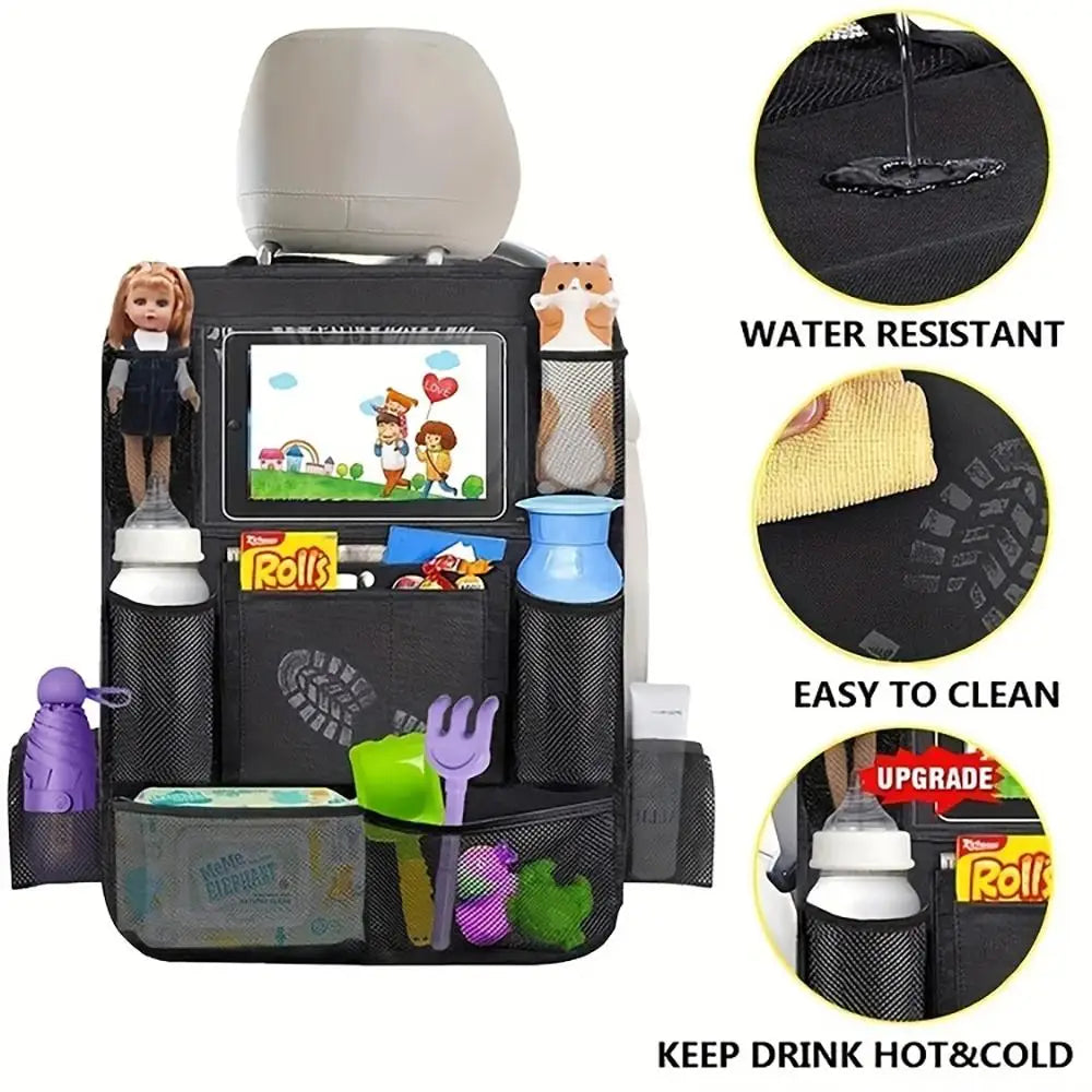 Car Back Multi Pocket Storage Bag with Tablet Holder