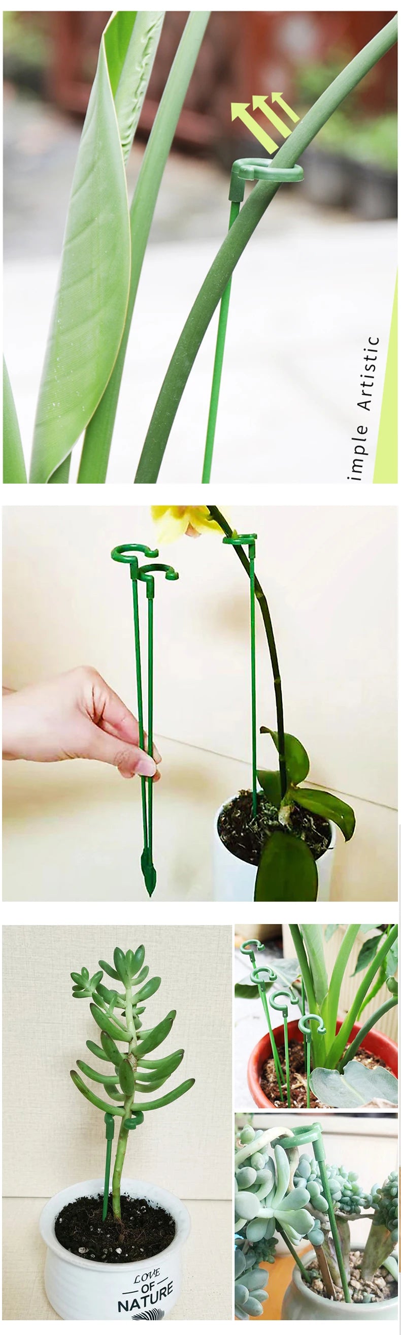 2/5/10pcs Plastic Plant Supports Flower Stand