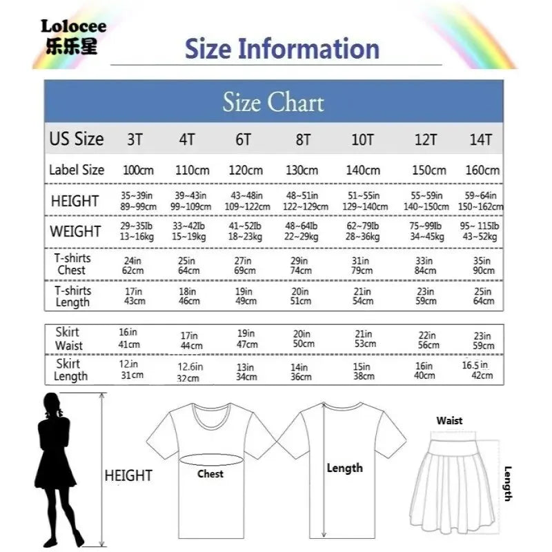 Cute Summer Girls Outfits Cartoon Cat T-shirt