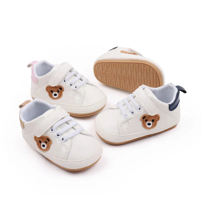 High Quality PU Cute Bear Baby Sneaker