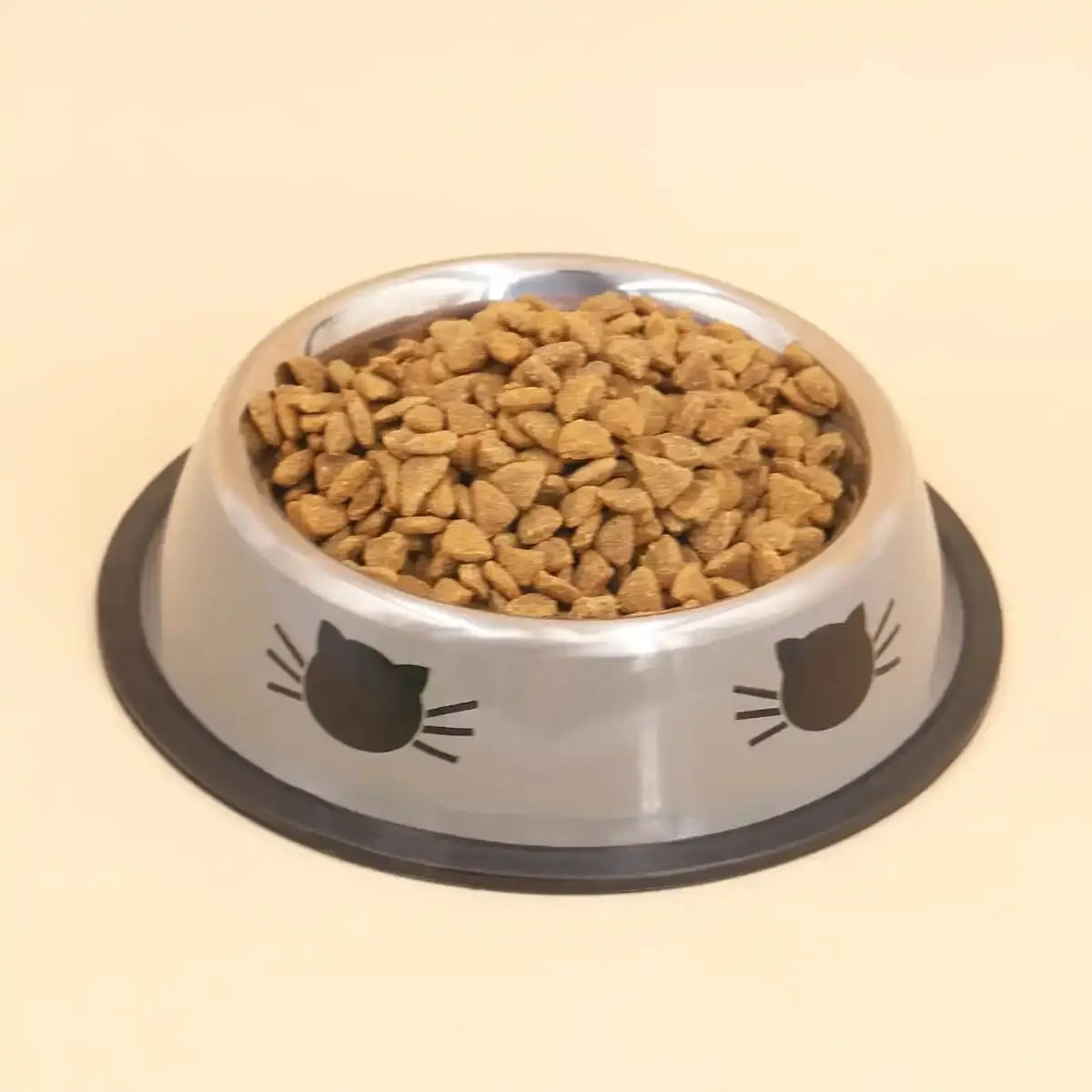 Pet Cat Dog Bowl with Non-Slip Rubber Base