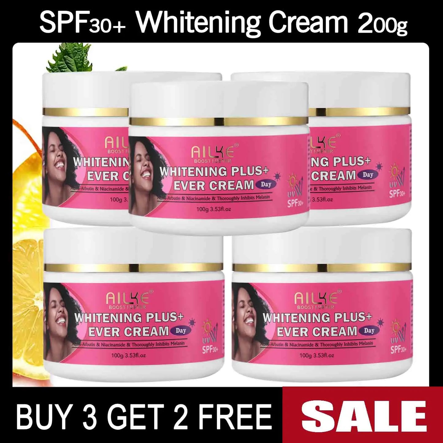 Organic Skin Brightening Set, Whitening Lotion