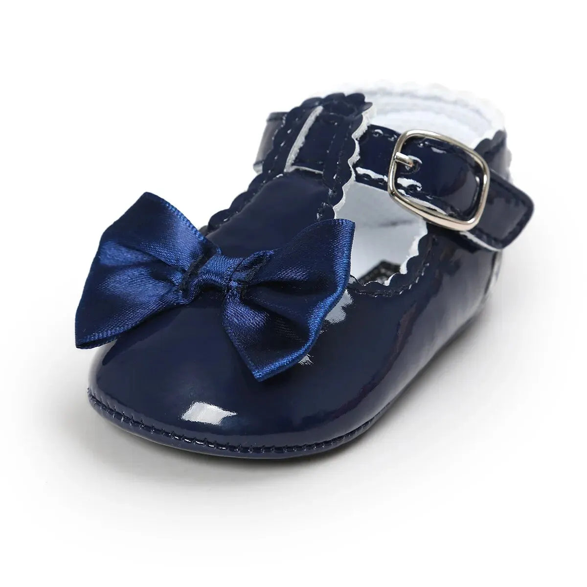 Classic Bowknot Rubber Sole Anti-slip Baby Girls Shoes