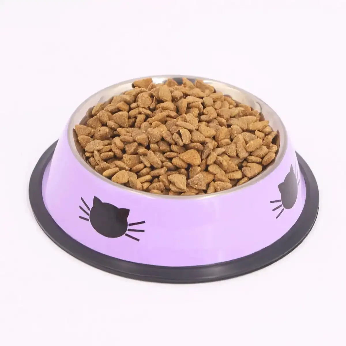 Pet Cat Dog Bowl with Non-Slip Rubber Base