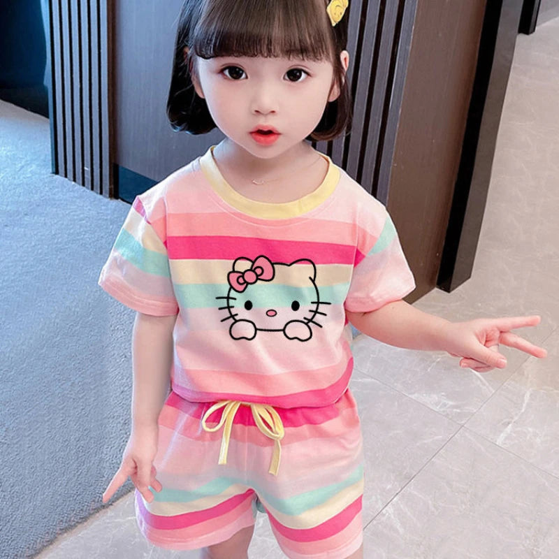 Cute Hello Kitty Summer Clothing Sets