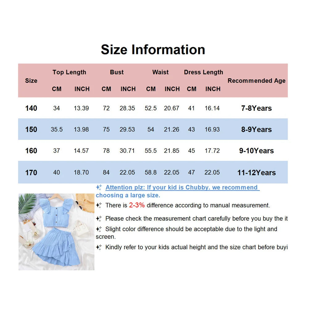 Kid Girls Summer Princess Clothing Set