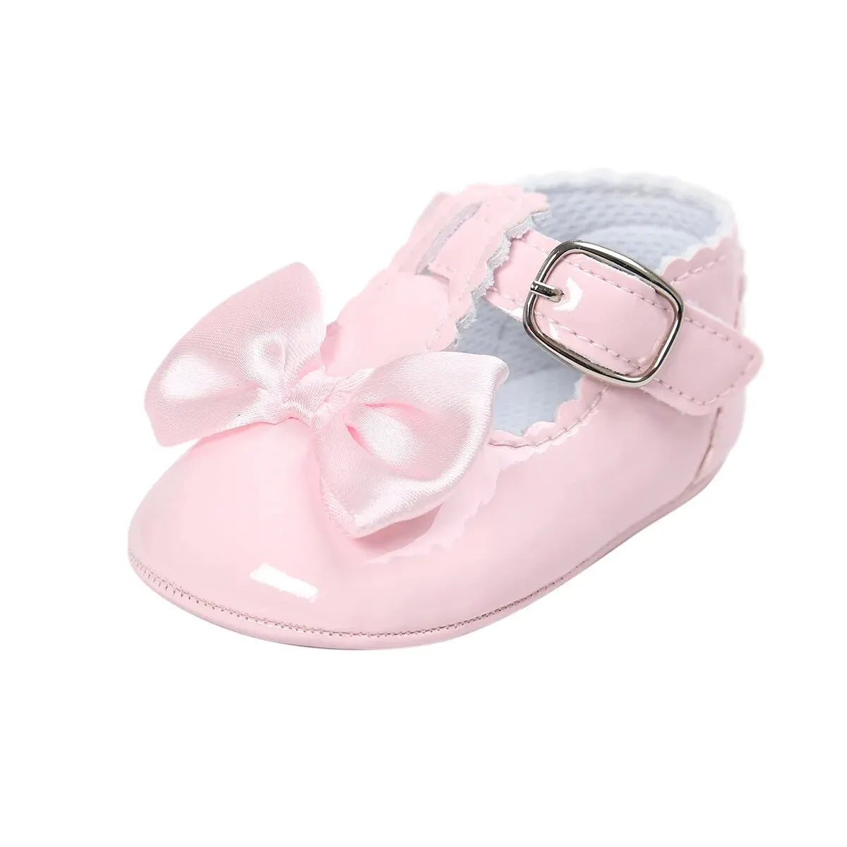 Classic Bowknot Rubber Sole Anti-slip Baby Girls Shoes