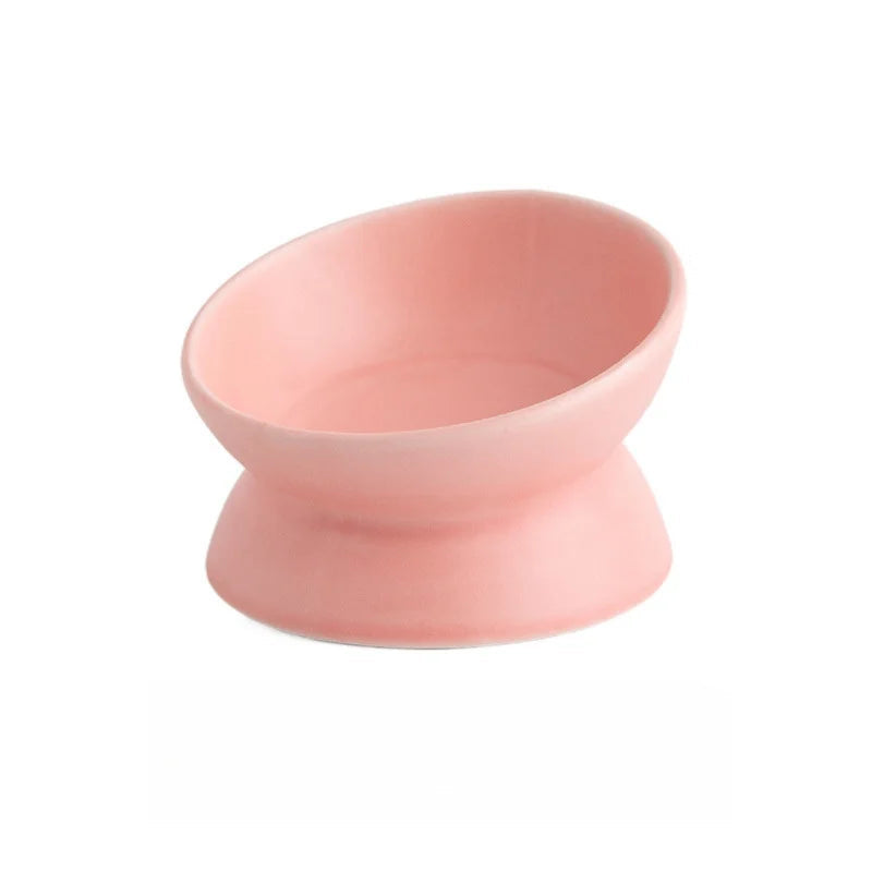 Elevated 15° Tilted Raised Food Feeding Dish Bowl