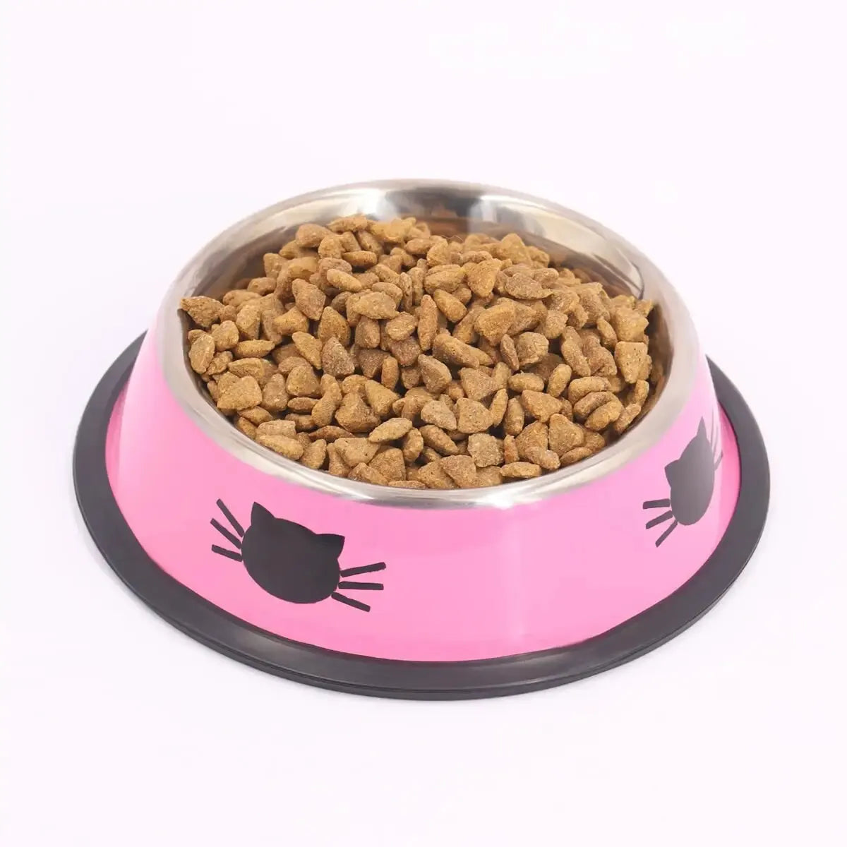 Pet Cat Dog Bowl with Non-Slip Rubber Base