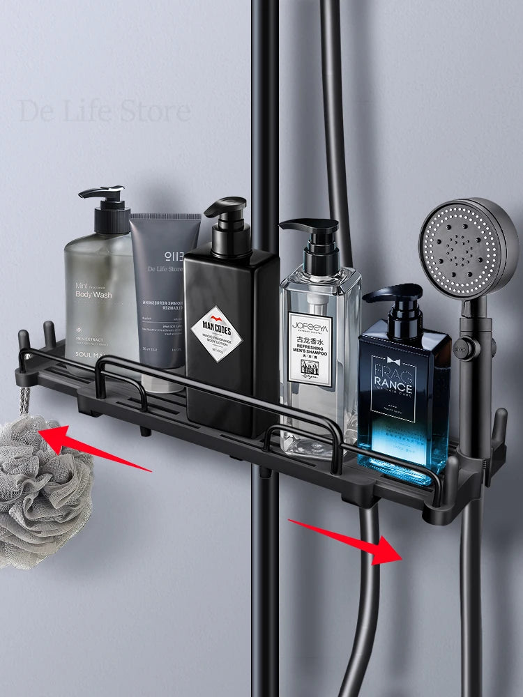 Extendable Shower Shelf Bathroom Shelf Without Drilling