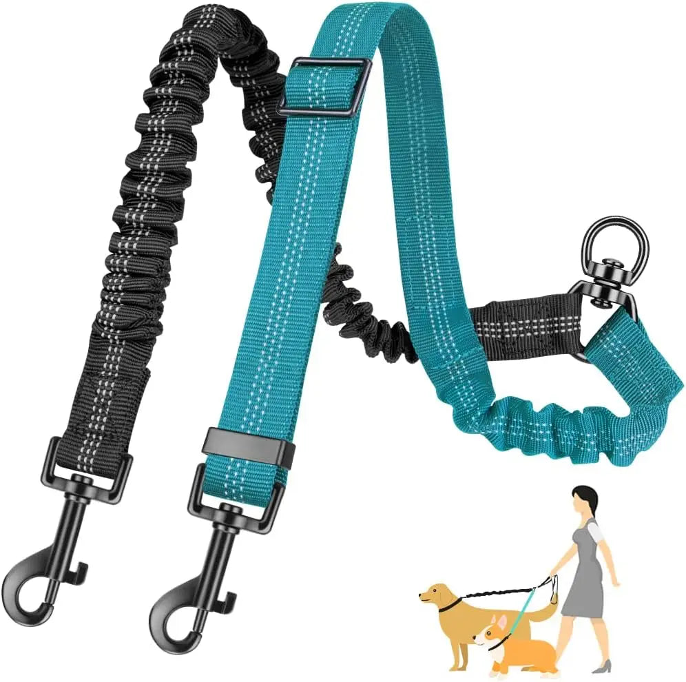 16ft Long Dual Pet Dog Cat Leash Adjustable Strap