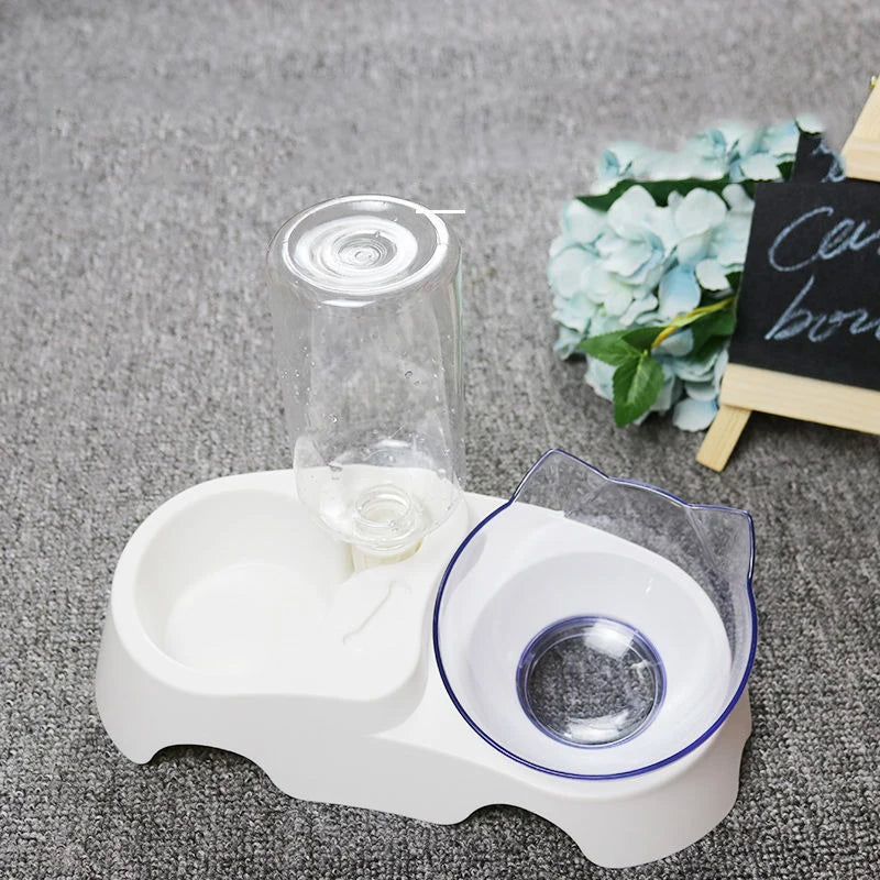 Non-Slip Double Pet Cat Bowl With Stand