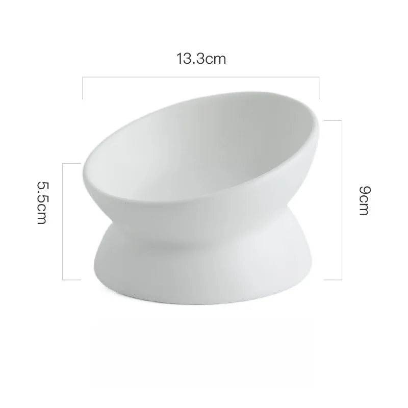Elevated 15° Tilted Raised Food Feeding Dish Bowl
