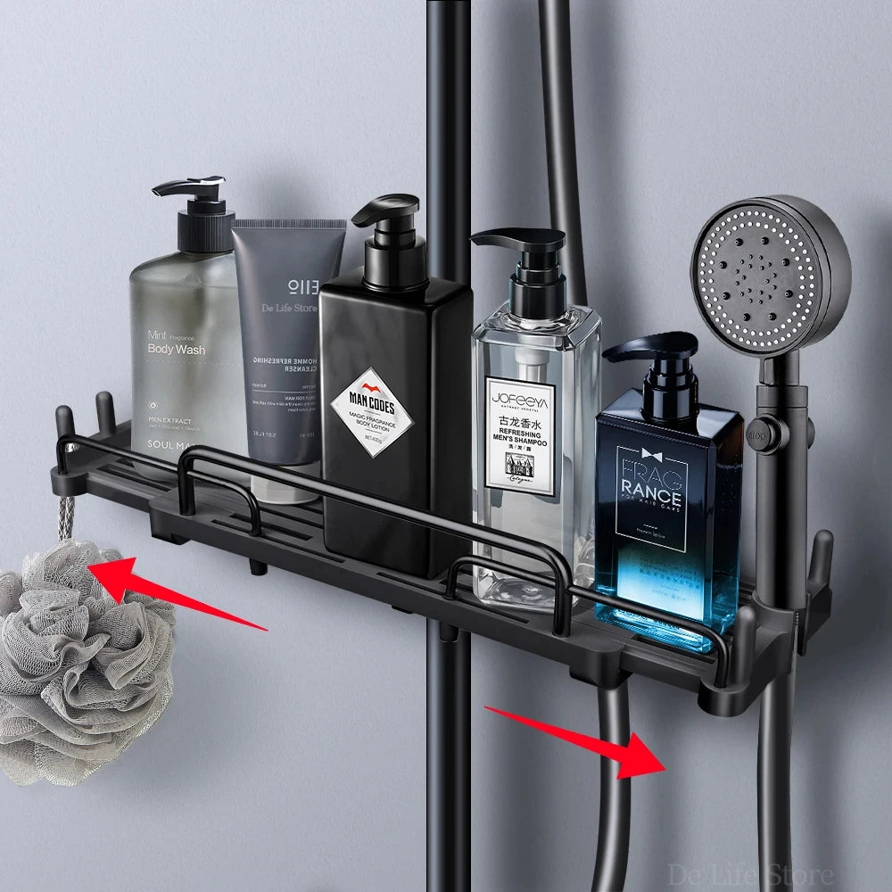 Extendable Shower Shelf Bathroom Shelf Without Drilling