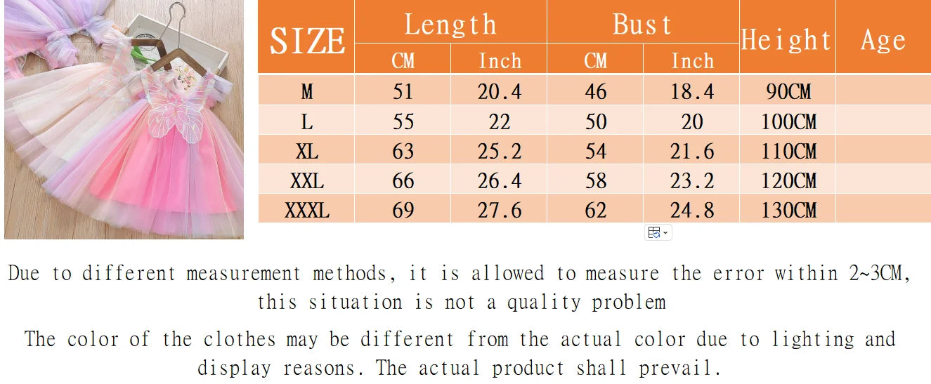 New Colorful Chiffon Baby Girl Princess Dress