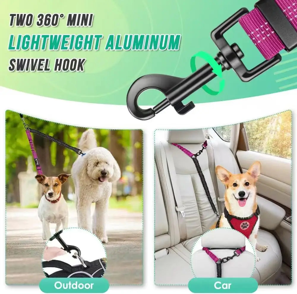 16ft Long Dual Pet Dog Cat Leash Adjustable Strap