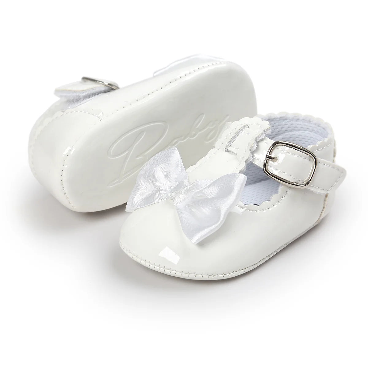 Classic Bowknot Rubber Sole Anti-slip Baby Girls Shoes