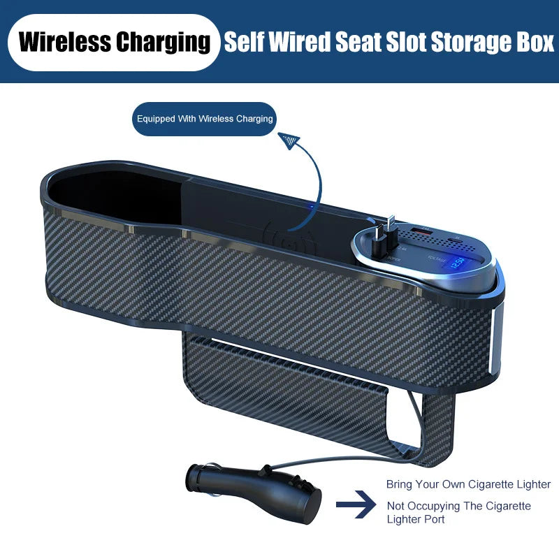 Car Supplies Wireless Charging Car Seat Gap Organizer