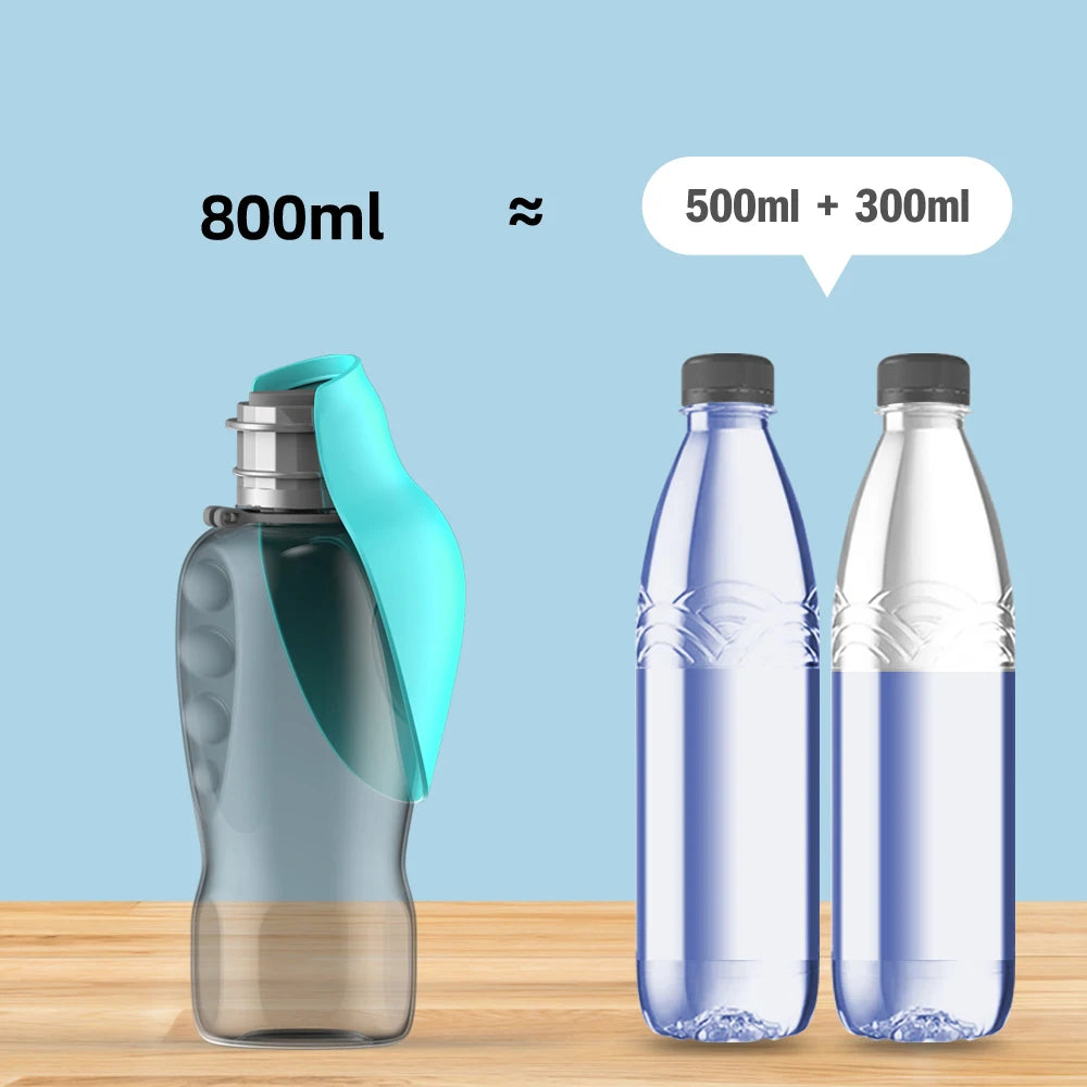 800ml Portable Pet Dog Water Bottle
