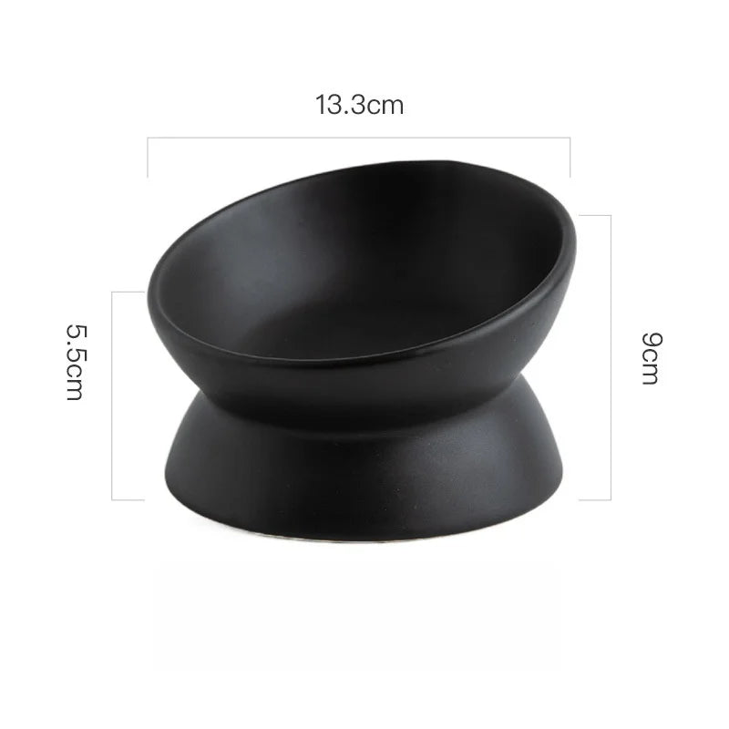 Elevated 15° Tilted Raised Food Feeding Dish Bowl