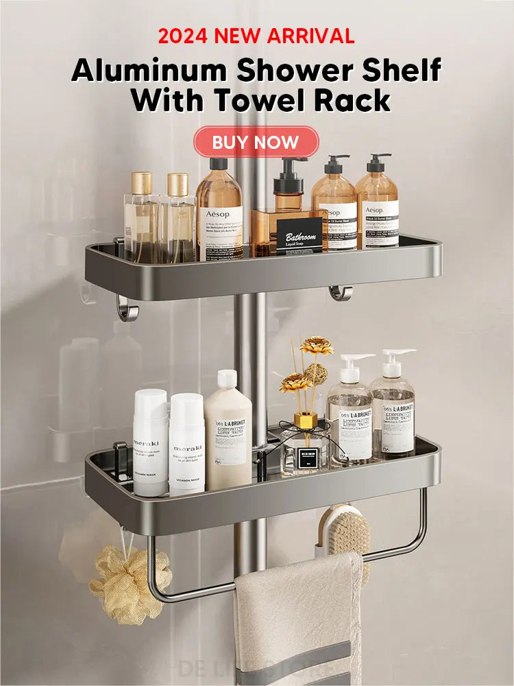 Extendable Shower Shelf Bathroom Shelf Without Drilling