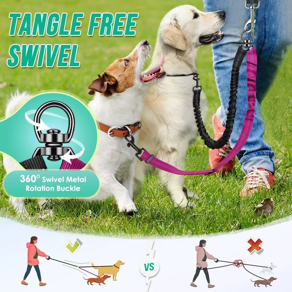16ft Long Dual Pet Dog Cat Leash Adjustable Strap