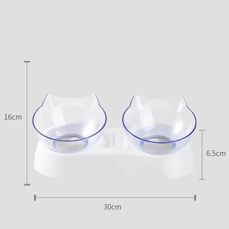 Non-Slip Double Pet Cat Bowl With Stand