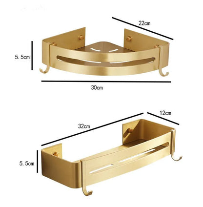 Corner Wall Mounted Bathroom Shelf