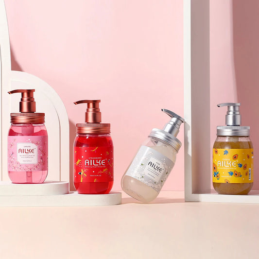 Women Cleaning Whitening Roses Shower Gel