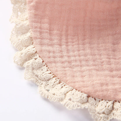 3Pcs/Set Baby Solid Muslin Cotton Bamboo Bib Adjustable