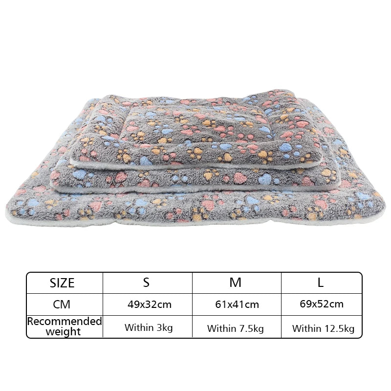 Flannel Thickened Dog Bed Mat Soft Pet Sleeping Mat for Dogs Cats