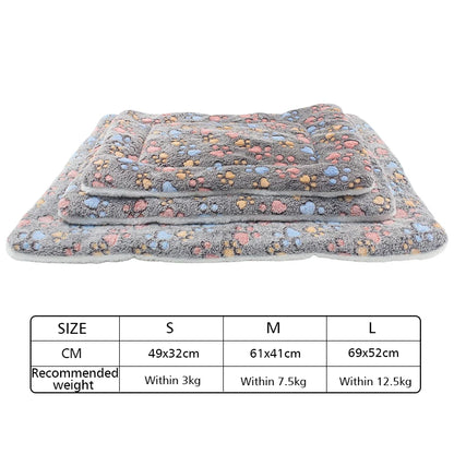 Flannel Thickened Dog Bed Mat Soft Pet Sleeping Mat for Dogs Cats